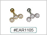 EAR1105, EAR1106 3-Gem Ear THUMBNAIL