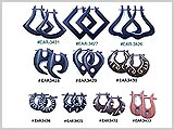Earrings, Fashion Wood Carved Dangles THUMBNAIL