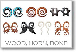 Ear- Wood, Horn and Bone Designs