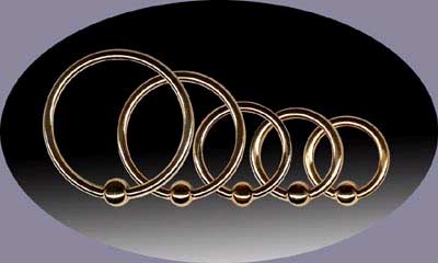 GR14 14Kt Gold Capive Bead Rings MAIN