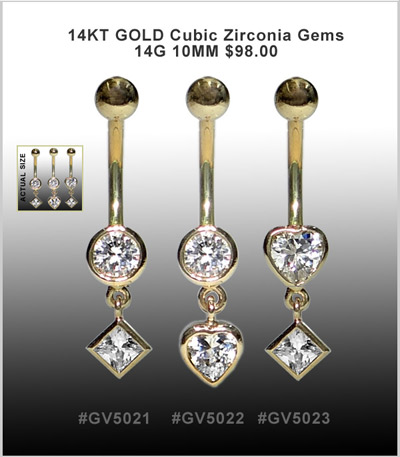 14Kt Yellow Gold #GV502- Dangles MAIN