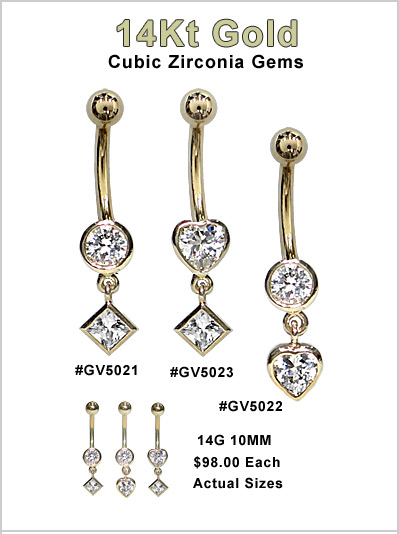 14Kt Yellow Gold #GV502- Dangles MAIN