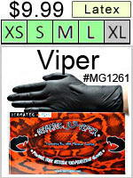 MG1261 Viper Black Latex Gloves THUMBNAIL