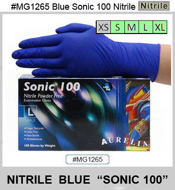 MG1265 "SONIC 100" Blue Nitrile Gloves MAIN