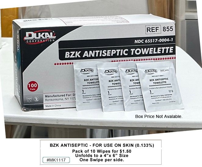 MK1117 BZK Antiseptic Towelettes MAIN