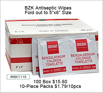 MK1118 BZK Antiseptic Towelettes REDs MAIN