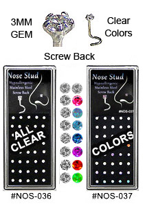 NOS-036 Gem Prongs, NOS-037 Nose Screw THUMBNAIL