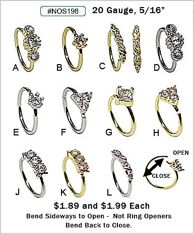 NOS198 Hand Bendable Nose Rings MAIN