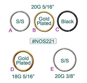 #NOS221 Micro Nose Hoop by Each MAIN