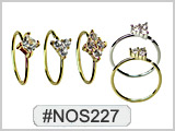 #NOS227 Nostril/Ear Rings with Gems