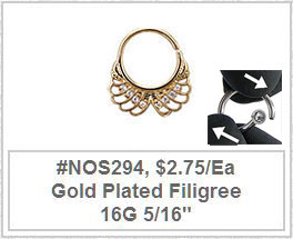 #NOS294 Gold Plated Filigree MAIN
