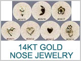 14 Kt Gold Design Nose Screws THUMBNAIL