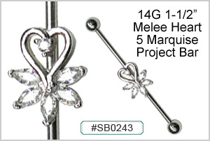 SB0243, Heart with Melee and 5 Marquise MAIN