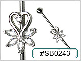 SB0243, Heart with Melee and 5 Marquise THUMBNAIL