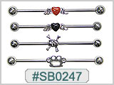 SB0247 Ear Project Industrial Bars with Decorative Ornaments THUMBNAIL
