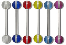 SB2063 White Stripe Barbells THUMBNAIL