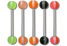 SB2064 White Stripe Barbells THUMBNAIL