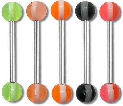 SB2064 White Stripe Barbells MAIN