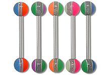 SB2065 Glitter Stripe Ball Barbell THUMBNAIL