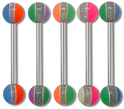SB2065 Glitter Stripe Ball Barbell MAIN