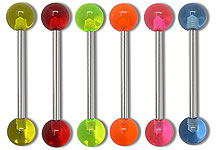 SB2067 Transparent Color Ball Barbells THUMBNAIL