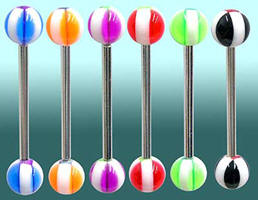 SB3122 UV Cross-Stripe Ball Barbells S/S Bar MAIN