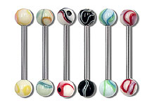 SB3123 Swirl Ball Barbells 14G 3/4" THUMBNAIL