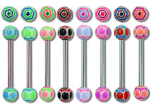 SB3128 UV Ball Barbells 14 Gauge 3/4" THUMBNAIL