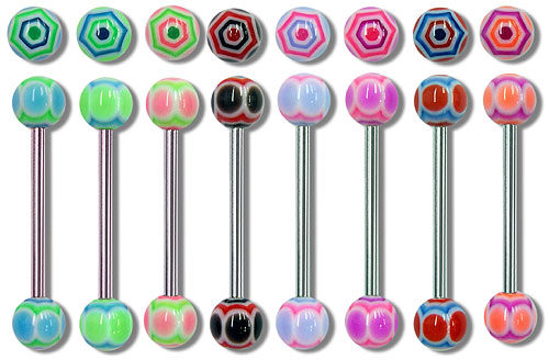 SB3128 UV Ball Barbells 14 Gauge 3/4" MAIN