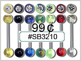 SB3210 Gem UV Barbells THUMBNAIL