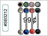 SB3213 UV Ball Gem Barbells THUMBNAIL