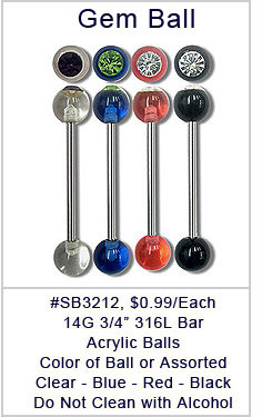 SB3213 UV Ball Gem Barbells MAIN