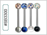 SB3300 UV Multi-Gem Barbells THUMBNAIL