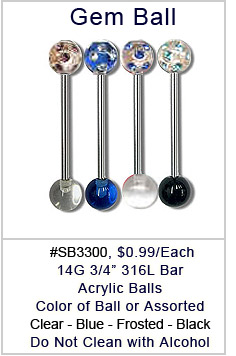 SB3300 UV Multi-Gem Barbells MAIN