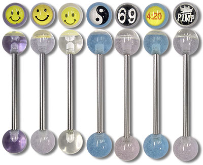 SB3600 UV & Glow Logo Ball Barbell MAIN