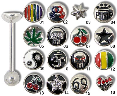 SB4003 14 Gauge S/Steel Flat Logo Barbells MAIN