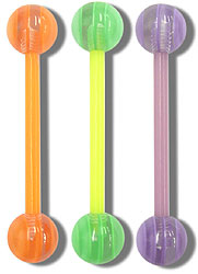SB4327 Pastel Stripes UV Ball Flex Bar Barbells MAIN