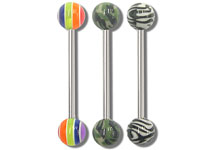 SB4329 Rainbow, Camouflage, Zebra Ball Barbells THUMBNAIL