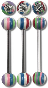SB5140 Gem Stripes Barbell MAIN