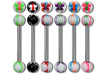 SB5221 Butterfly Ball 14G 3/8" Barbells THUMBNAIL