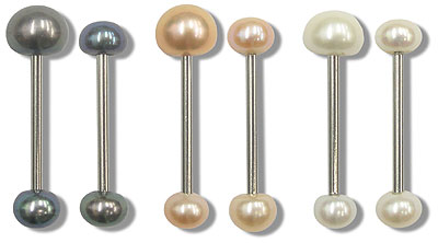 SB5330 Genuine Pearl Ball Barbells 14G 5/8" MAIN