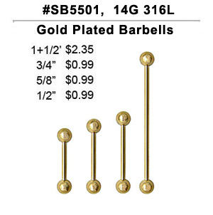 SB5501, Gold Plated Barbell MAIN