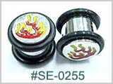 SE0255 Flames Ear Plugs THUMBNAIL