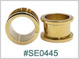 SE0445, Gold Plated Threaded Ear Tunnels THUMBNAIL