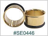 SE0446, Gold Plated Single Flare Ear Tunnels THUMBNAIL