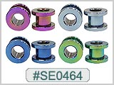 SE0464, Titanium Color Threaded Ear Tunnels THUMBNAIL