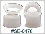 SE0478 White Threaded Plastic Tunnels THUMBNAIL