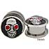 SE0663 Skull with Red Gem Eye Threaded Ear Tunnel SWATCH