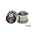 SE0663 Skull with Red Gem Eye Threaded Ear Tunnel SWATCH