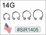 SiR1405, 14G Made in USA Circular Barbell THUMBNAIL